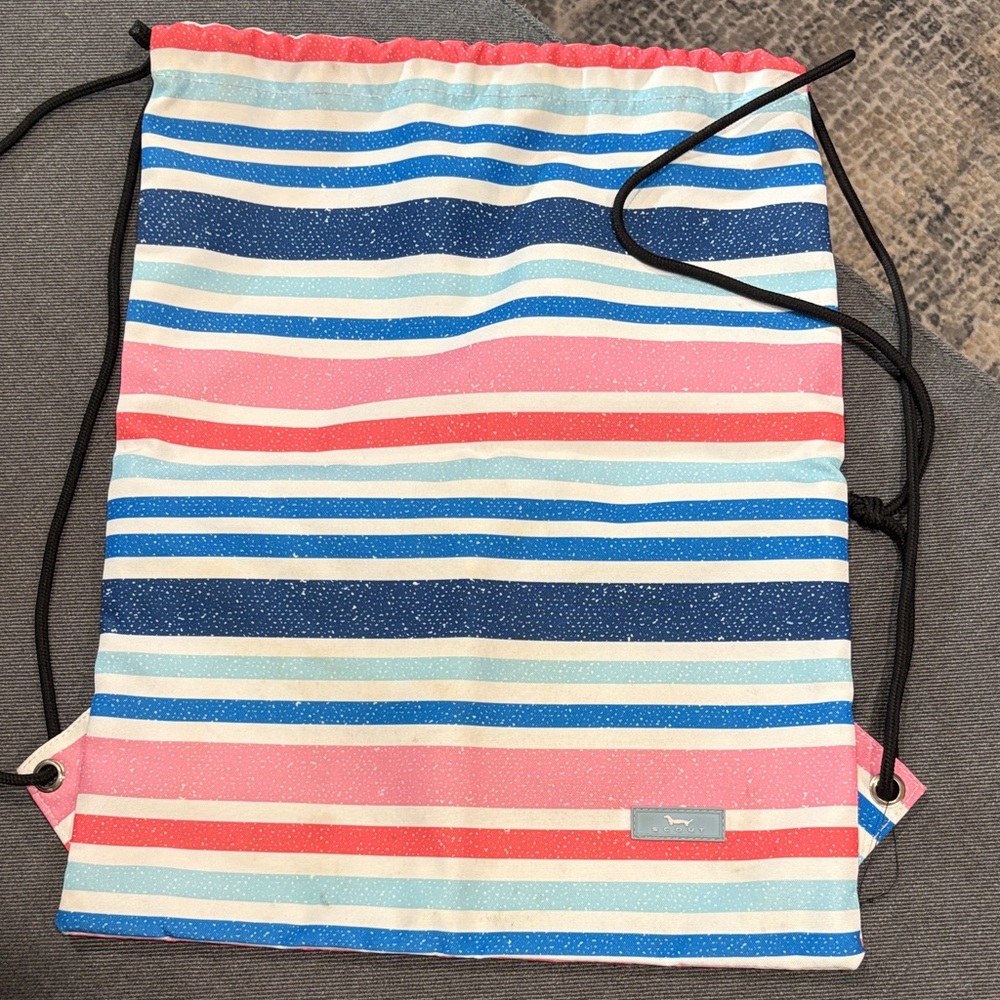 Scout Striped Drawstring Backpack retired print “Old School Fun Dip”